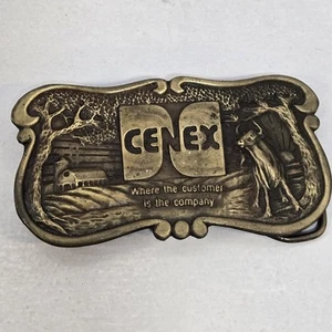 CENEX GAS STATION VINTAGE BELT BUCKLE ST. PAUL MN FARMERS UNION - Picture 1 of 4