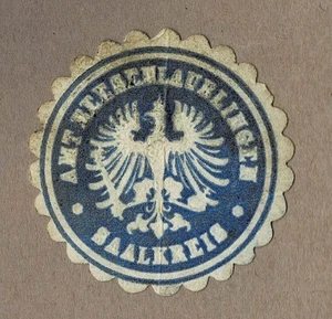 Siegelmarke Preußen: AMT BEESENLAUBLINGEN / SAALKREIS - Picture 1 of 1