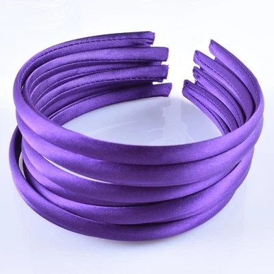 60 un. Diademas Mujeres Niñas Satén Cubierto Tela Sólida Resina Banda para el Cabello Plástico Foto 1 de 4