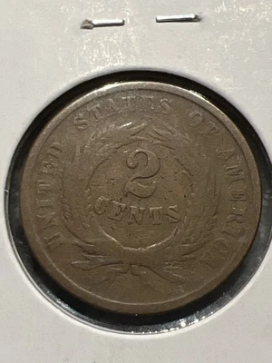 Title:1864 Two Cent Piece – Civil War Era Copper Coin – Nice Detail – - Image 1 of 2