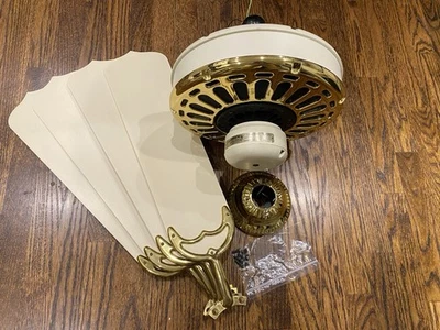 USA Made Casablanca Zephyr 52” Ceiling Fan - Intelitouch, Vintage 1984 - Read - Image 1 of 4