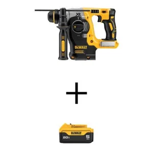 DEWALT SDS-Plus Rotary Hammer 1" 20V MAX XR Li-Ion Brushless w/ 5.0 Ah Battery - Picture 1 of 8