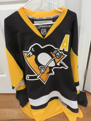 Men's Reebok Evgeni Malkin "A" NHL Pittsburgh Penguins XXL Stitched Jersey READ Cover