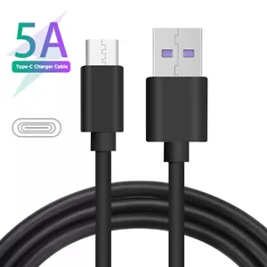 Fast Charger Cable For Samsung Huawei Type C USB-C Data Charging Cable Black - Picture 1 of 8