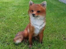 Gartenfigur Fuchs sitzend Garten Herbst Frostsicher Dekofigur UV-beständig Fox