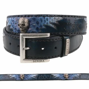 Botas Sendra 1274-Denver Azul Hombre Cinturón Pitón Cuero Azul Calavera - Imagen 1 de 1