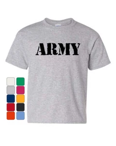 ARMY Youth T-Shirt Military Veteran POW MIA Patriotic Veteran's Day Kids Tee - Picture 1 of 7