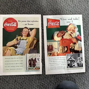 Coca-Cola Advertising National Geographic 1939 Oct/Dec 1939 Ads Soda Refreshment - Picture 1 of 11
