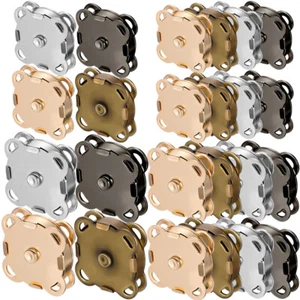 40 Pezzi Bottoni Argento Nero Bronzo Oro Chiaro Bottoni Strass Portafogli - Foto 1 di 11