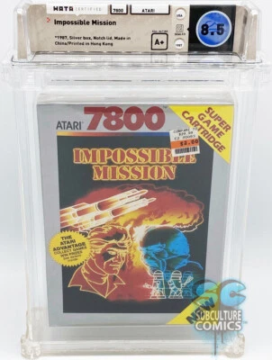 ATARI 7800 - IMPOSSIBLE MISSION - FACTORY SEALED - WATA 8.5 A+ - ATARI 1987 RARE - Image 1 of 2