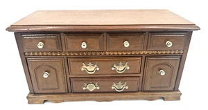 Vintage Wooden Dresser Chest Style Jewelry Box - Picture 1 of 22