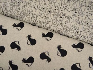 0,5 m Dekostoffe Hunde Katzen Tiere  Stoff Meterware B - Bild 1 von 10