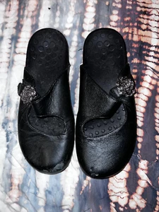 Vionic schwarze Leder Joan Pantoletten Clogs Orthaheel Komfortschuhe Damen Gr. 38 - Bild 1 von 6