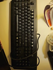 Black Wired Hebrew Keyboard with USB Connection - Picture 1 of 3