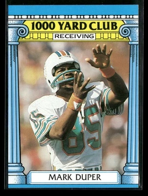 1987 Topps #9 Mark Duper 1000 Yard Club Miami Dolphins - Image 1 of 2