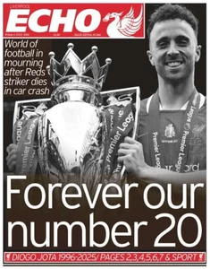 Liverpool Echo Dated 04 July 2025 - Forever Our Number 20 - Diogo Jota - Mint - Picture 1 of 2