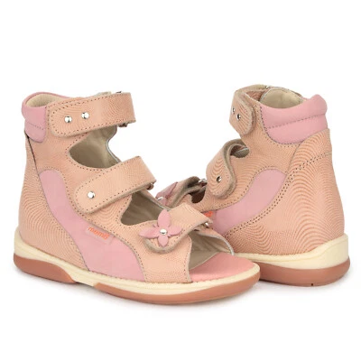 Memo Agnes Girls' Toddler Orthopedic Corrective High-Top AFO Leather Sandal - Image 1 of 4