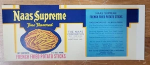 FILE Copy Label Naas Supreme Portland Indiana French Fried Potato Sticks - Picture 1 of 1