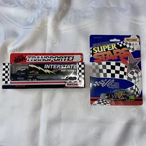 Matchbox Super Star Transporters 1992 Interstate #18 Dale Jarrett & Car NIP! 2pc - Picture 1 of 11