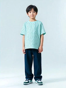 Big Boys T-Shirt DKNY Big Boys Cotton Short Sleeve T-Shirt Size M 10/12 Blue - Picture 1 of 4