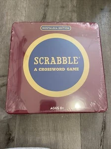 SCRABBLE Nostalgia Edition Collectible Tin Crossword Game Family Fun, New Sealed - Picture 1 of 6