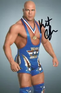 Kurt Angle Hart WWF WWE Wrestler Signed 7.5 x 5 Photograph **With COA** - Picture 1 of 2
