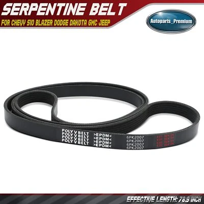 78.9" Serpentine Belt for Chevy Camaro Jeep Cherokee Wrangler Dodge Dakota GMC - Image 1 of 4