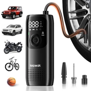 Tire Inflator Portable Air Compressor - Bike Tire Pump, 150PSI Cordless Air P... - Picture 1 of 8