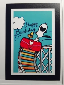  PEANUTS ♡ Snoopy & Woodstock rollercoaster  ♡ Magnet ♡ happy birthday  - Picture 1 of 1