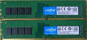 Crucial 32 GB (2 Stück je 16 GB) PC4-19200 DDR4-2400 - Bild 1 von 1