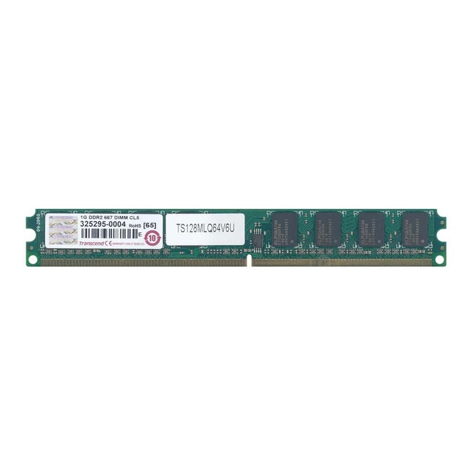 Transcend RAM Memory Module 1GB DDR2-667MHz PC2-5300 TS128MLQ64V6U - Image 1 of 1