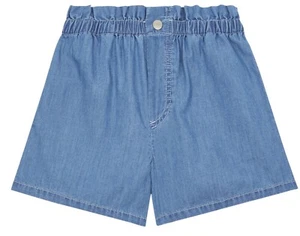 HUNDRED PIECES (French)  Woven Chambray Shorts - Blue - NWT Girl 8 - Picture 1 of 2