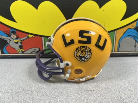 Riddell LSU Tigers Mini Helmet ~ 3 5/8" ~ Plastic Cover