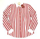 RM Williams Women's Long Sleeve Red White Striped Shirt Semi Fitted Size 10
