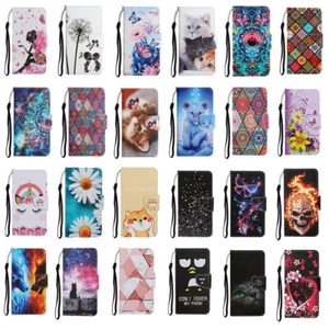 For Samsung Galaxy A05S A15 A35 5G Lovely Patterns Wallet Card Holder Flip Case - Picture 1 of 48