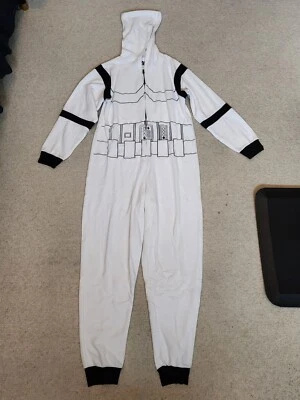 Pijama polar blanco Star Wars Stormtrooper cremallera una pieza, grande para mujer Foto 1 de 3