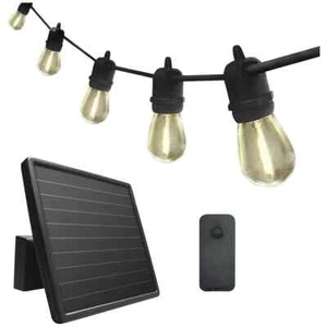 Sunforce 15 LED Solar String Lights Powered Outdoor Waterproof w/ Remote 10.67M - Picture 1 of 9