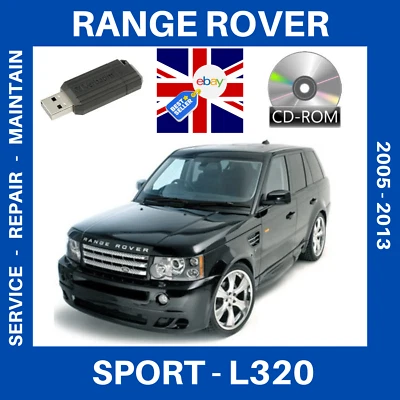 Range Rover Sport L320 Workshop manual de servicio de reparación 2005 a 2013 en DVD o USB - Imagen 1 de 4