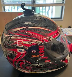 Vega Altura Slayer Red Flat Black Vent Motorcycle Full Face Helmet - Picture 1 of 6