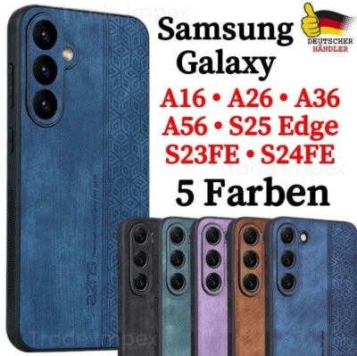 AZNS Handy Hülle für Samsung Galaxy S25 Edge S23 S24 FE A16 A26 A36 A56 Hartglas Case