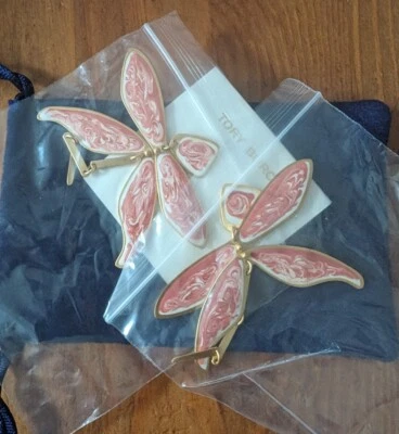 Pendientes Tory Burch Articulados Rubor Libélula Nuevos $178 Foto 1 de 4