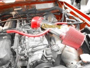 Red Air Intake Kit Filter For 1991-1996 Jeep Cherokee Cherokee 4.0L I6 Long - Picture 1 of 1