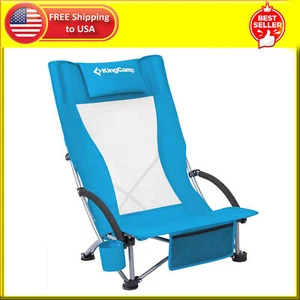 Kingcamp Folding Backpack Beach Chair - Portable & Heavy Duty Beach Gear with 30 - Picture 1 of 12