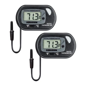 (2 Pack) LCD Fish Tank Aquarium Thermometer, Digital Water Thermometer for Fish - Picture 1 of 12