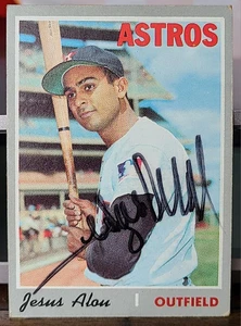 1970 TOPPS SIGNED CARD #248 JESUS ALOU ASTROS - Picture 1 of 2