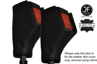 Schwarz Naht 2X Vorne Sicherheitsgurt Leder Skin Bezüge Für Aston Martin AMV8 - Bild 1 von 3