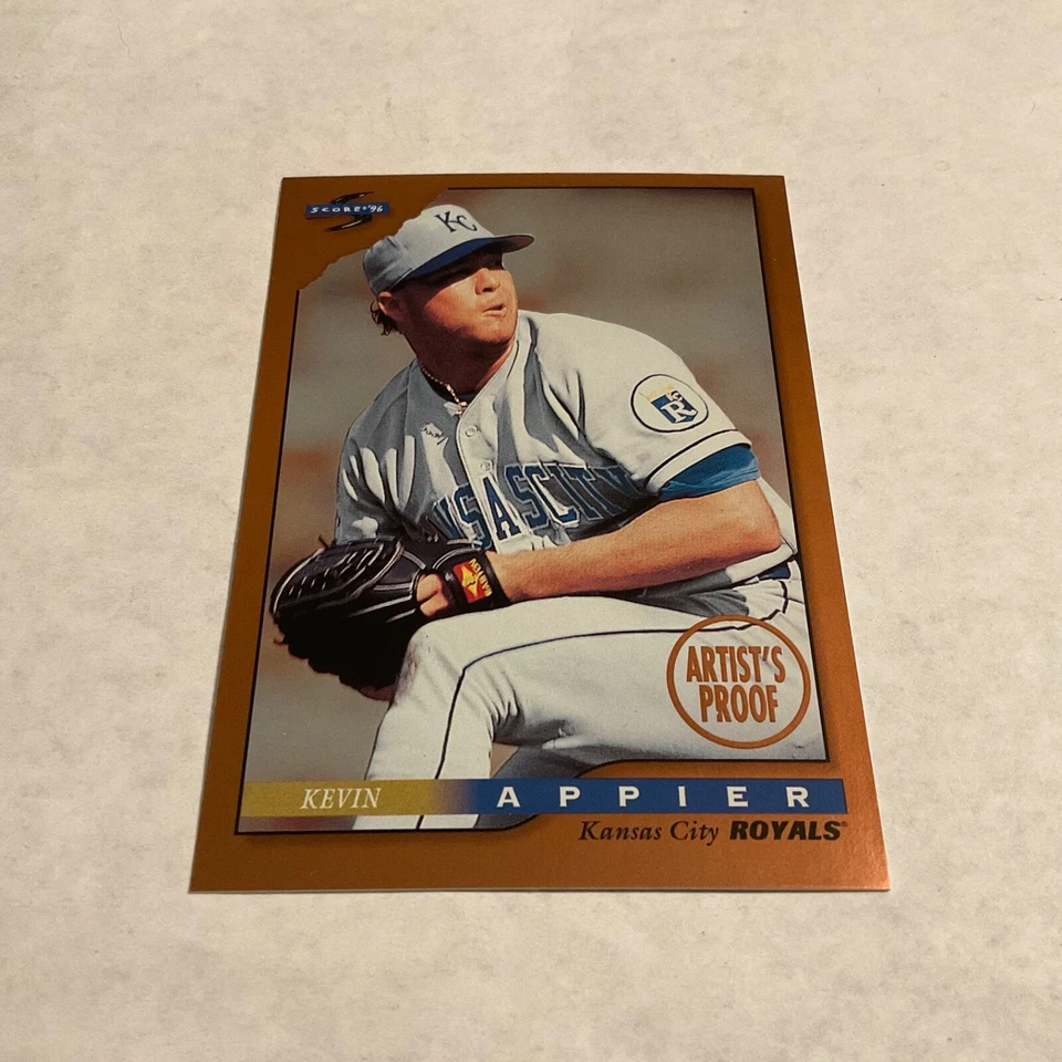 1996 Pinnacle Score Kevin Appier Dugout Collection Artist’s Proof # 9 Royals - Image 1 of 2