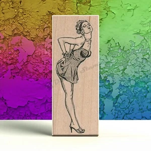 Montierter Gummistempel, Naughty Lady, Sexy Lady, Dessous, Sexy Woman, Sassy Lady - Bild 1 von 1