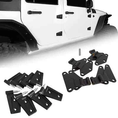 16X Inner &Outer Factory Body Door Hinges Powder Coat For Jeep Wrangler JK 2007+ - Image 1 of 4
