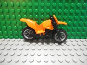 Lego 1 Orange off road dirt motorcycle motorcross - Picture 1 of 1